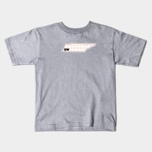 USA States: Tennessee (pink plaid) Kids T-Shirt